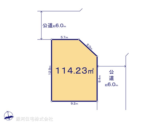 G00371154 東京都八王子市清川町 土地 2380万円【区画図】