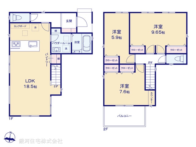 G00371208 神奈川県横須賀市長沢２丁目 新築一戸建て 3490万円【間取図】