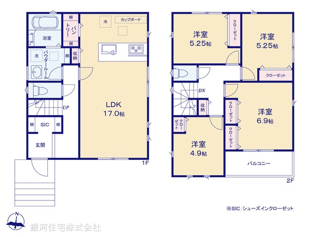 G00371212 神奈川県横須賀市長沢２丁目 新築一戸建て 3890万円【間取図】