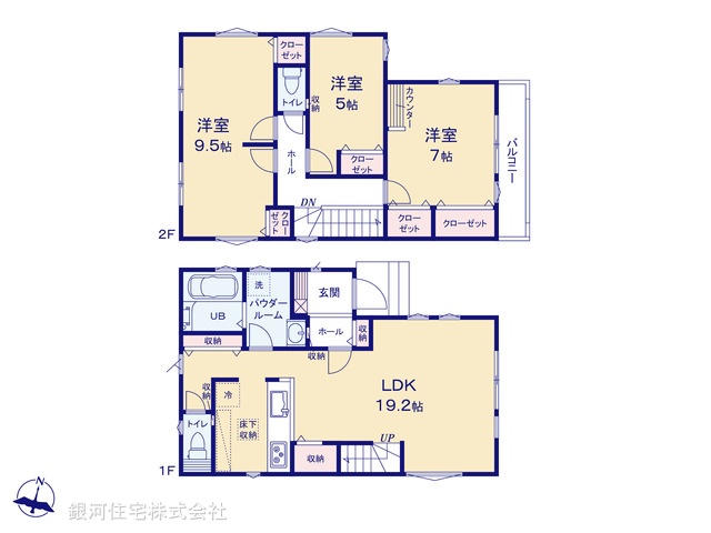 G00371300 東京都町田市南成瀬２丁目 新築一戸建て 5999万円【間取図】