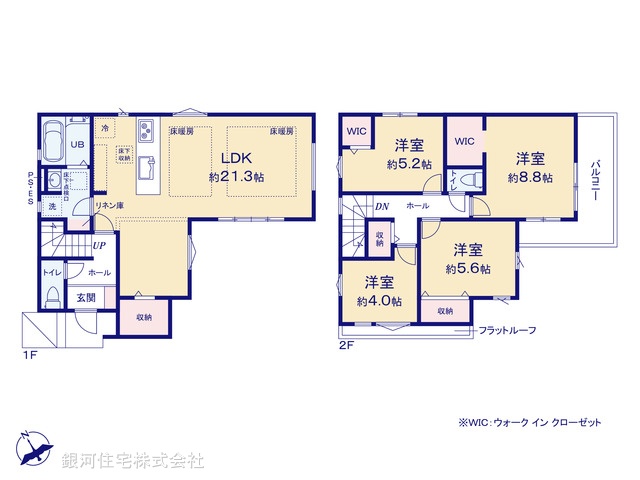G00371324 千葉県流山市向小金３丁目 新築一戸建て 4999万円【間取図】