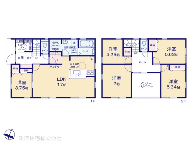 G00371497 東京都町田市金井５丁目 新築一戸建て 4680万円【間取図】