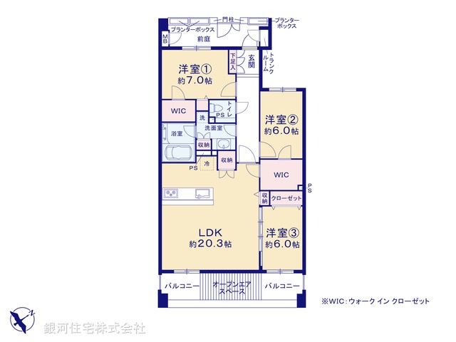 G00371678 神奈川県横浜市南区永田台 中古マンション 3990万円【間取図】