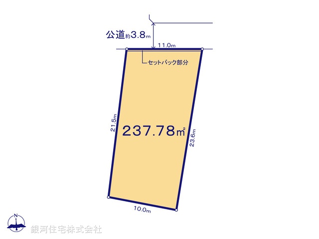 G00371720 神奈川県横浜市神奈川区松ヶ丘 土地 7480万円【区画図】