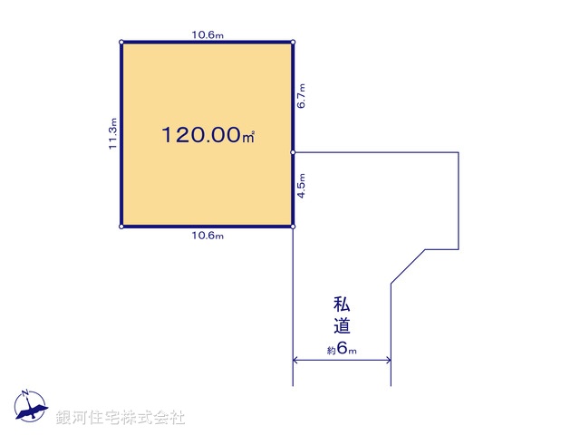 G00371865 埼玉県さいたま市緑区大字三室 土地 2390万円【区画図】