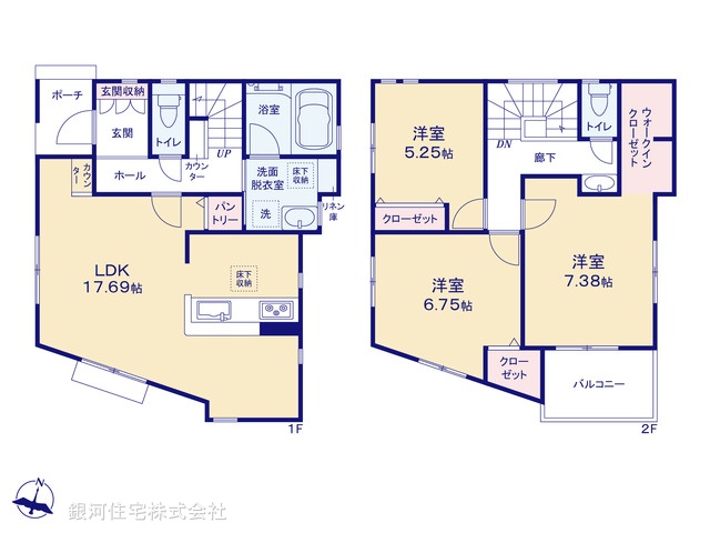 G00371893 東京都大田区西嶺町 新築一戸建て 9980万円【間取図】