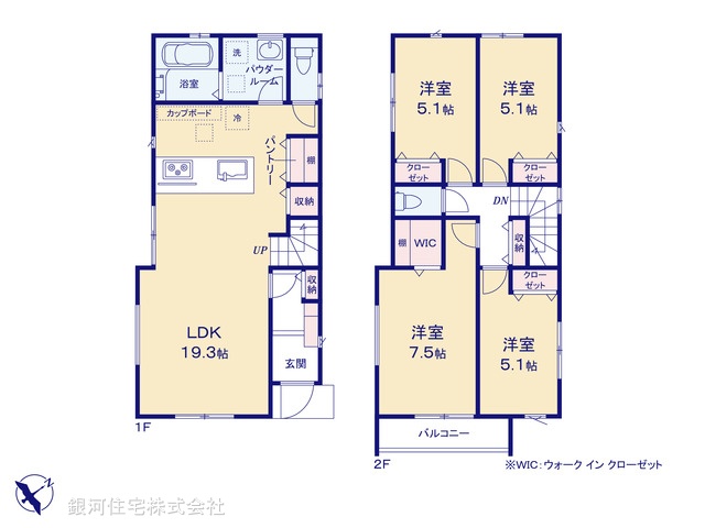 G00371960 神奈川県藤沢市辻堂東海岸１丁目 新築一戸建て 6690万円【間取図】