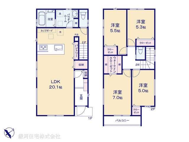 G00371961 神奈川県藤沢市辻堂東海岸１丁目 新築一戸建て 6690万円【間取図】