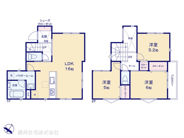 G00372117 神奈川県横浜市南区六ツ川２丁目 新築一戸建て 4380万円【間取図】