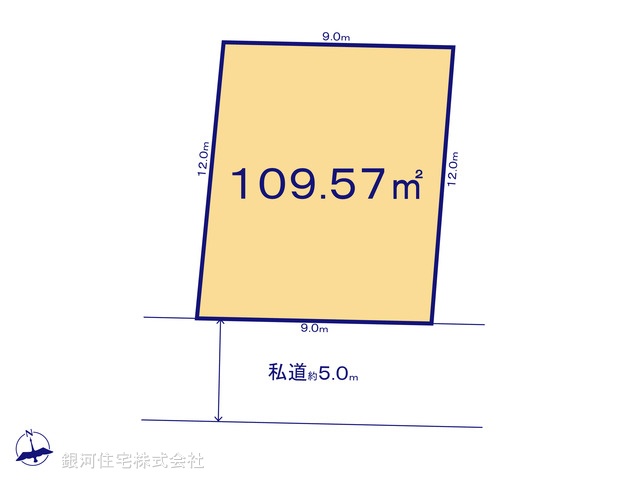 G00372260 千葉県千葉市稲毛区天台４丁目 土地 2500万円【区画図】