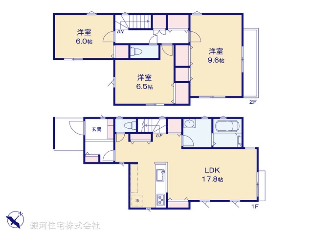 G00372384 神奈川県横浜市中区本郷町３丁目 新築一戸建て 6480万円【間取図】