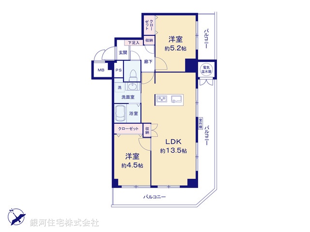 G00372485 東京都大田区南馬込１丁目 中古マンション 3980万円【間取図】