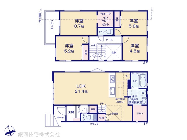 G00372519 千葉県千葉市若葉区千城台東２丁目 新築一戸建て 3599万円【間取図】