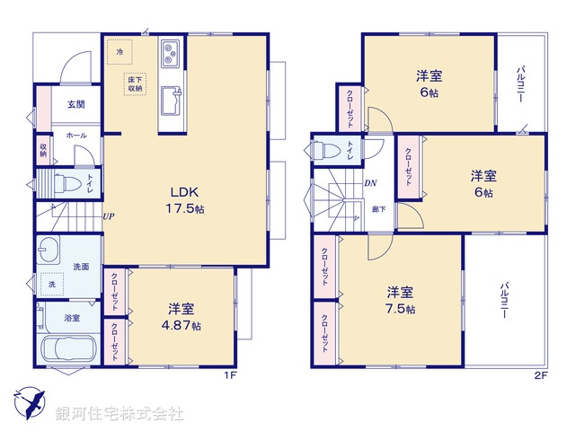 G00372582 神奈川県横浜市南区永田東３丁目 新築一戸建て 5180万円【間取図】