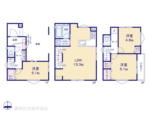 G00372593 神奈川県横浜市磯子区広地町 新築一戸建て 4180万円【間取図】