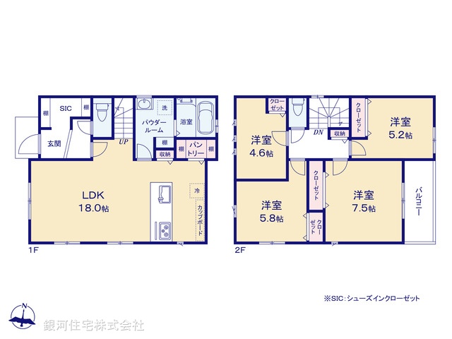 G00372613 神奈川県藤沢市村岡東４丁目 新築一戸建て 6390万円【間取図】