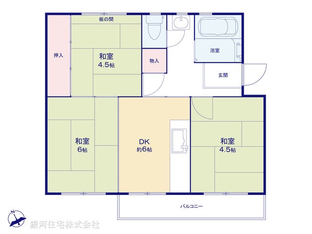 G00372662 千葉県松戸市小金原６丁目 中古マンション 298万円【間取図】