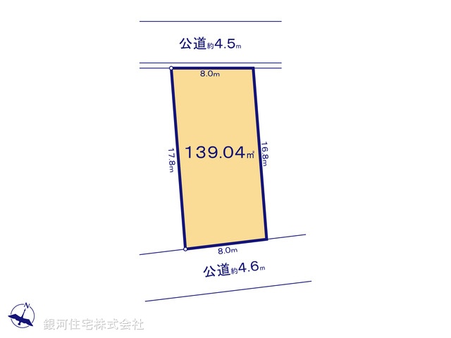G00372731 神奈川県相模原市中央区田名 土地(建築条件付土地) 1330万円【区画図】