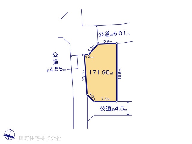 G00372742 神奈川県藤沢市今田 土地(建築条件付土地) 5283万円【区画図】