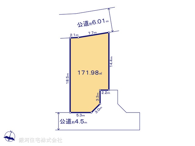 G00372743 神奈川県藤沢市今田 土地(建築条件付土地) 5196万円【区画図】