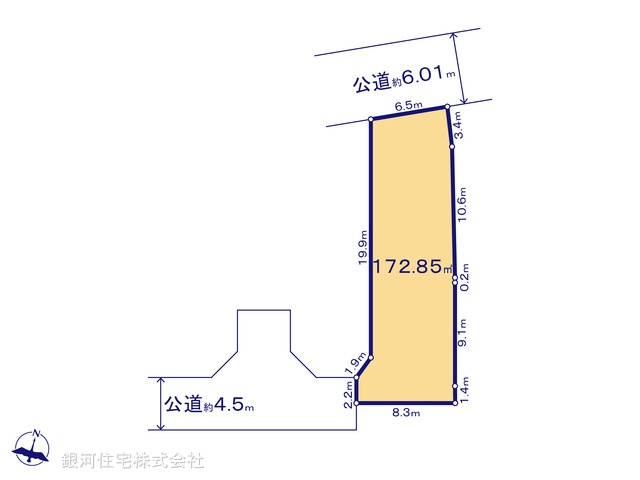G00372745 神奈川県藤沢市今田 土地(建築条件付土地) 4709万円【区画図】