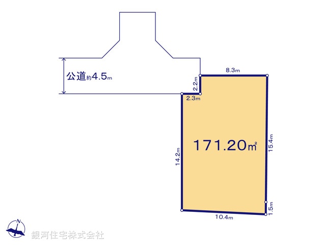 G00372746 神奈川県藤沢市今田 土地(建築条件付土地) 4999万円【区画図】