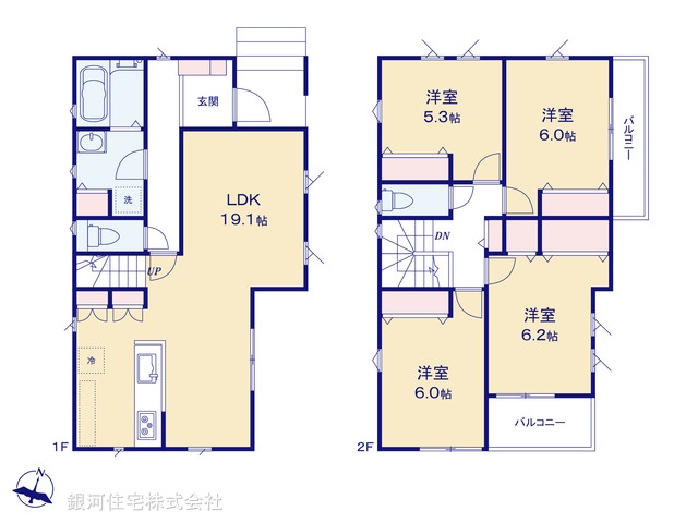 G00372767 神奈川県横浜市南区永田北３丁目 新築一戸建て 5680万円【間取図】