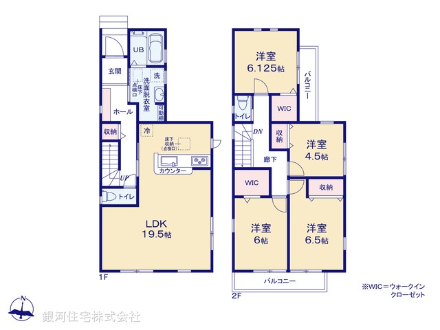 G00372771 東京都江戸川区興宮町 新築一戸建て 5880万円【間取図】