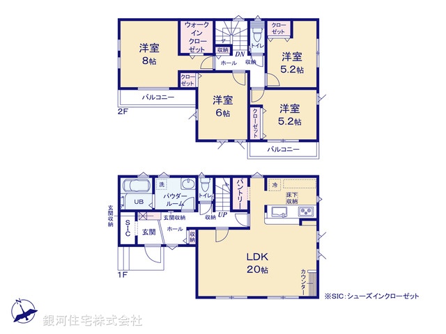 G00372817 神奈川県綾瀬市綾西５丁目 新築一戸建て 5299万円【間取図】