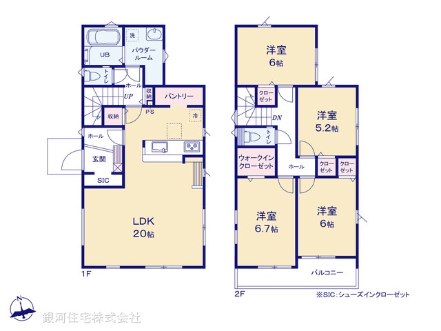 G00372927 神奈川県藤沢市石川 新築一戸建て 5099万円【間取図】