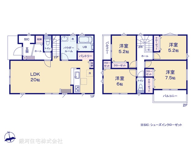 G00372928 神奈川県藤沢市石川 新築一戸建て 5699万円【間取図】