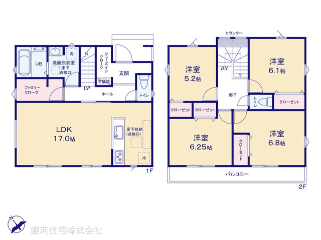 G00372964 千葉県袖ヶ浦市蔵波台６丁目 新築一戸建て 3490万円【間取図】
