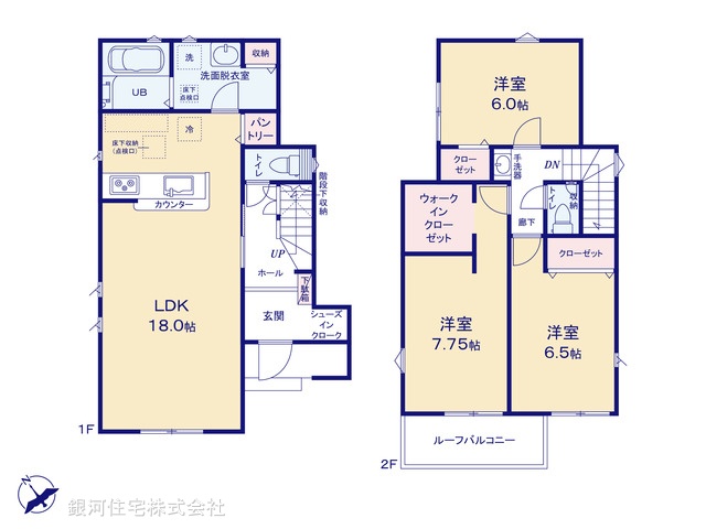 G00373129 千葉県千葉市花見川区作新台１丁目 新築一戸建て 3699万円【間取図】