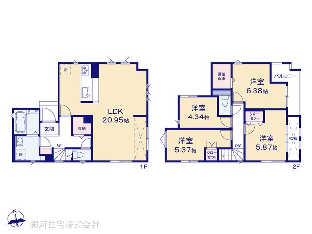 G00373245 神奈川県横浜市中区本郷町３丁目 新築一戸建て 4280万円【間取図】