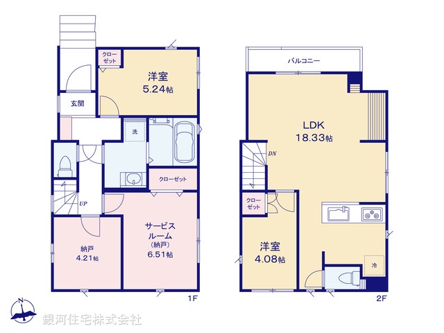 G00373246 神奈川県横浜市中区本郷町３丁目 新築一戸建て 3980万円【間取図】