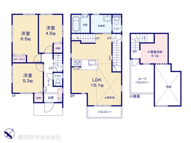 G00373306 神奈川県藤沢市辻堂東海岸１丁目 新築一戸建て 6280万円【間取図】