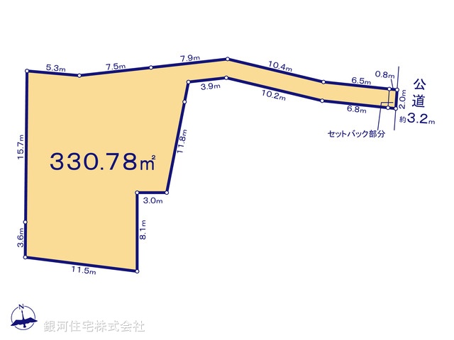 G00373317 千葉県市川市八幡６丁目 土地 6380万円【区画図】