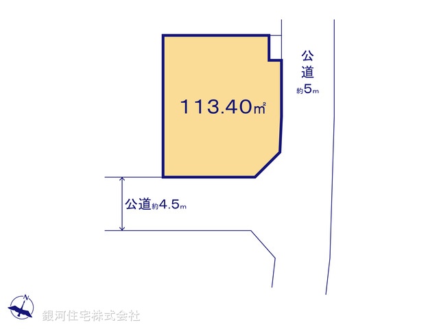 G00373333 神奈川県小田原市酒匂２丁目 土地 1650万円【区画図】