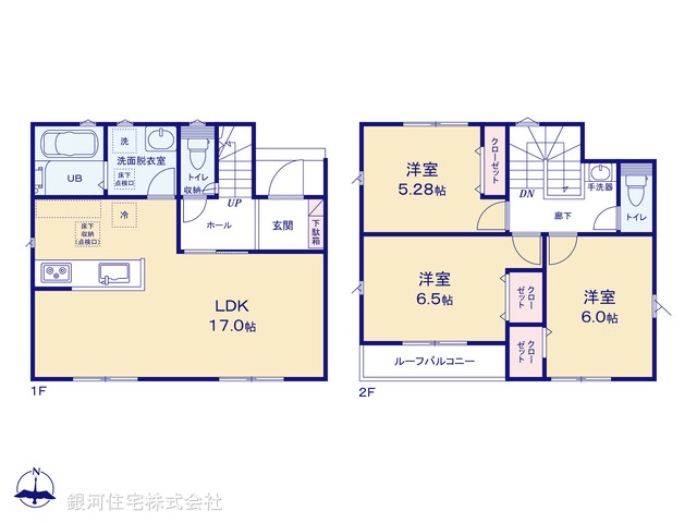 G00373377 埼玉県草加市新里町 新築一戸建て 3490万円【間取図】