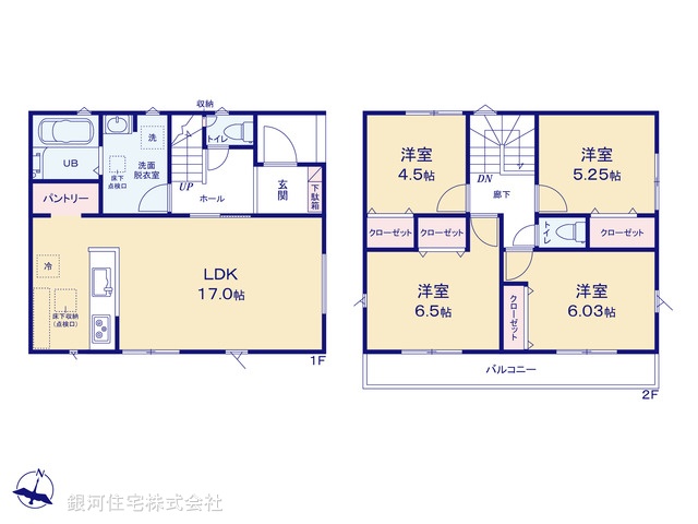 G00373378 埼玉県草加市苗塚町 新築一戸建て 3690万円【間取図】