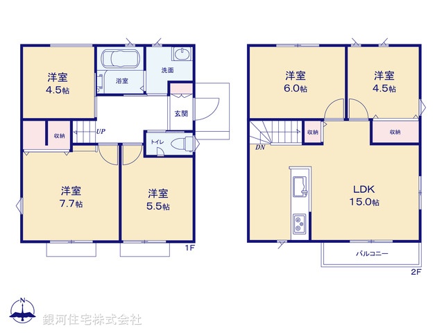 G00373400 埼玉県入間市大字南峯 新築一戸建て 3280万円【間取図】