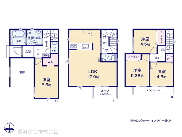 G00373414 埼玉県川口市大字安行慈林 新築一戸建て 3490万円【間取図】