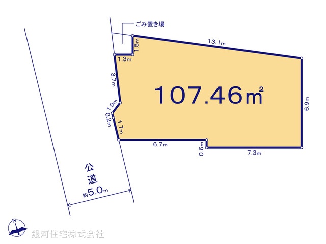 G00373420 神奈川県綾瀬市寺尾本町３丁目 土地 2480万円【区画図】