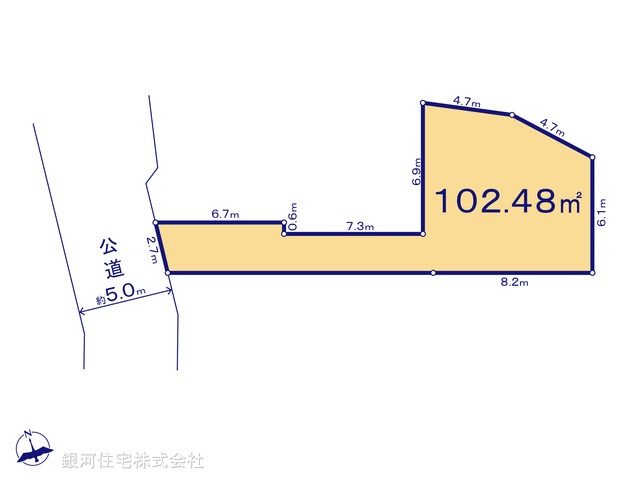 G00373421 神奈川県綾瀬市寺尾本町３丁目 土地 2280万円【区画図】