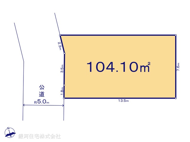 G00373422 神奈川県綾瀬市寺尾本町３丁目 土地 2580万円【区画図】
