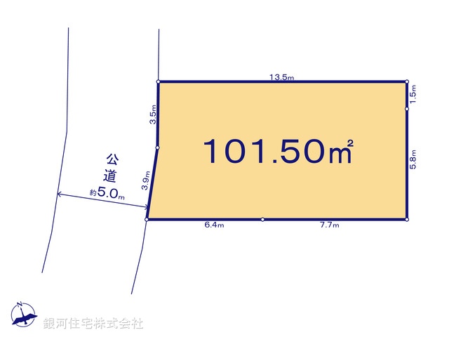 G00373423 神奈川県綾瀬市寺尾本町３丁目 土地 2580万円【区画図】