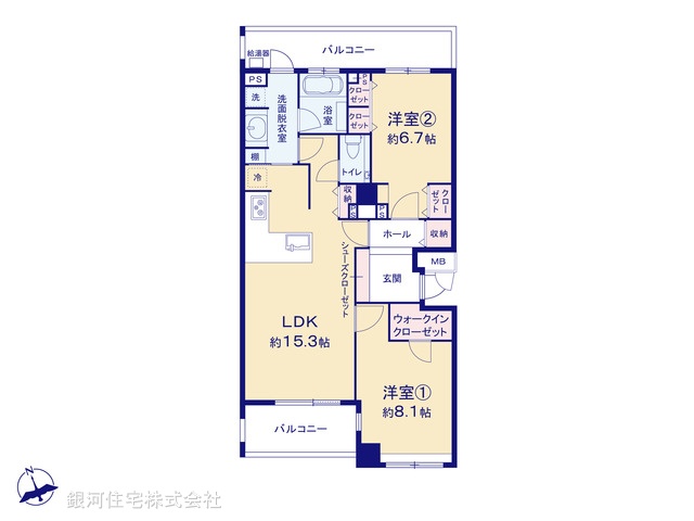 G00373482 東京都港区南青山７丁目 中古マンション 2億1800万円【間取図】