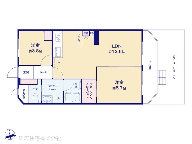 G00373487 東京都大田区中馬込３丁目 中古マンション 3680万円【間取図】