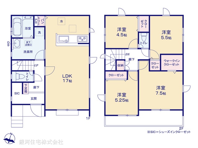 G00373498 埼玉県さいたま市見沼区大字南中野 新築一戸建て 3730万円【間取図】