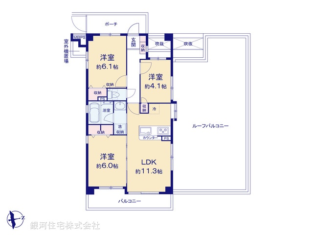 G00373502 東京都三鷹市下連雀９丁目 中古マンション 4799万円【間取図】
